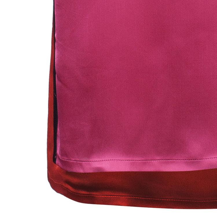 Pre Owned Stella McCartney Red and Pink Satin Dress S
