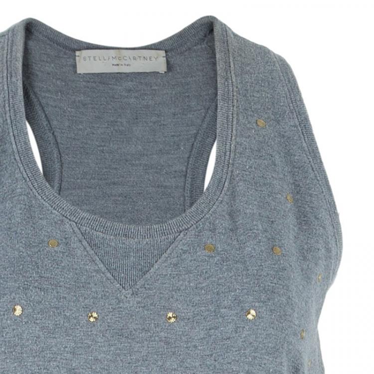 Pre Owned Stella McCartney Gray Cotton Sleeveless Dress XS