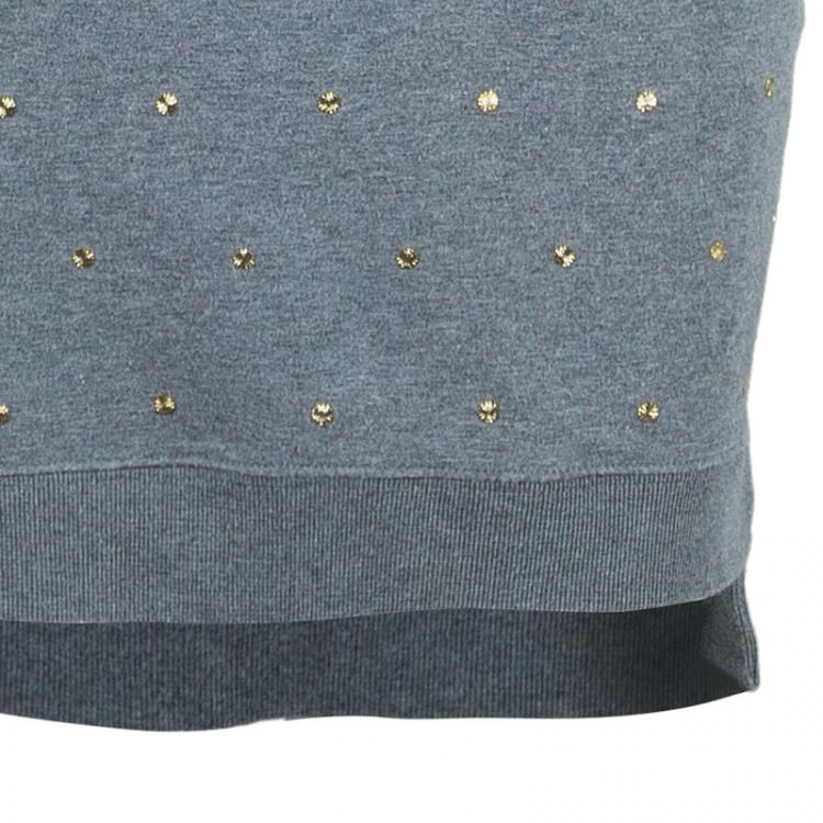 Pre Owned Stella McCartney Gray Cotton Sleeveless Dress XS