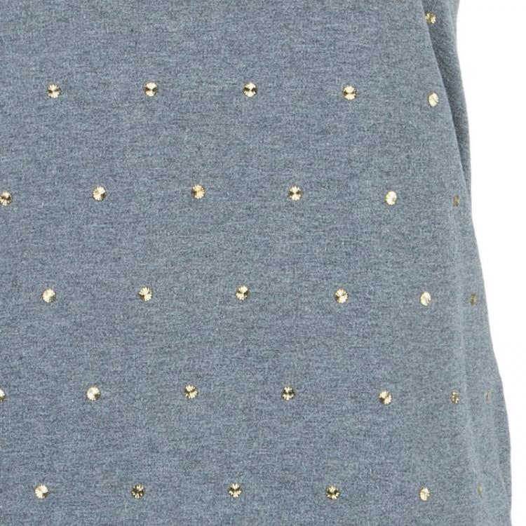 Pre Owned Stella McCartney Gray Cotton Sleeveless Dress XS