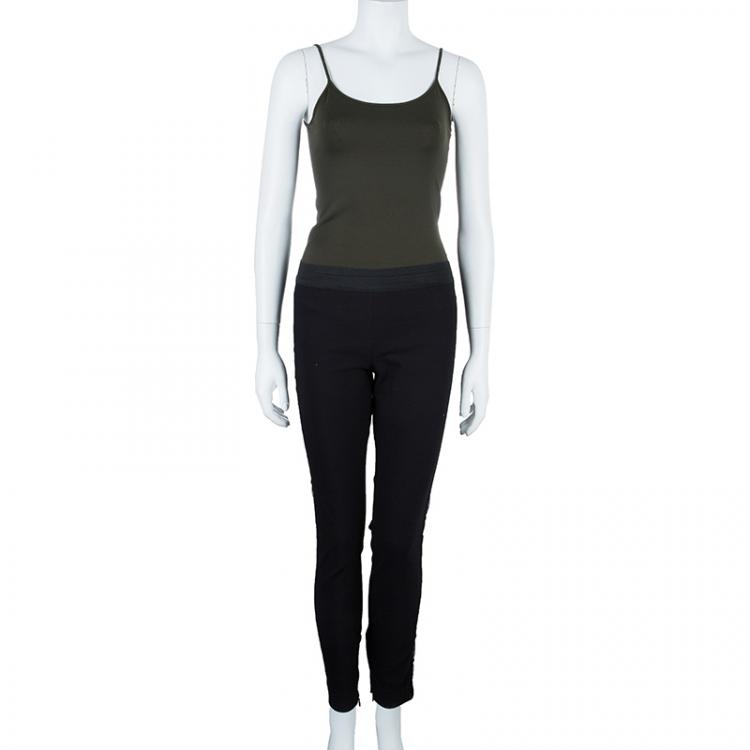 Pre Owned Stella McCartney Black Panel Detail Trousers S