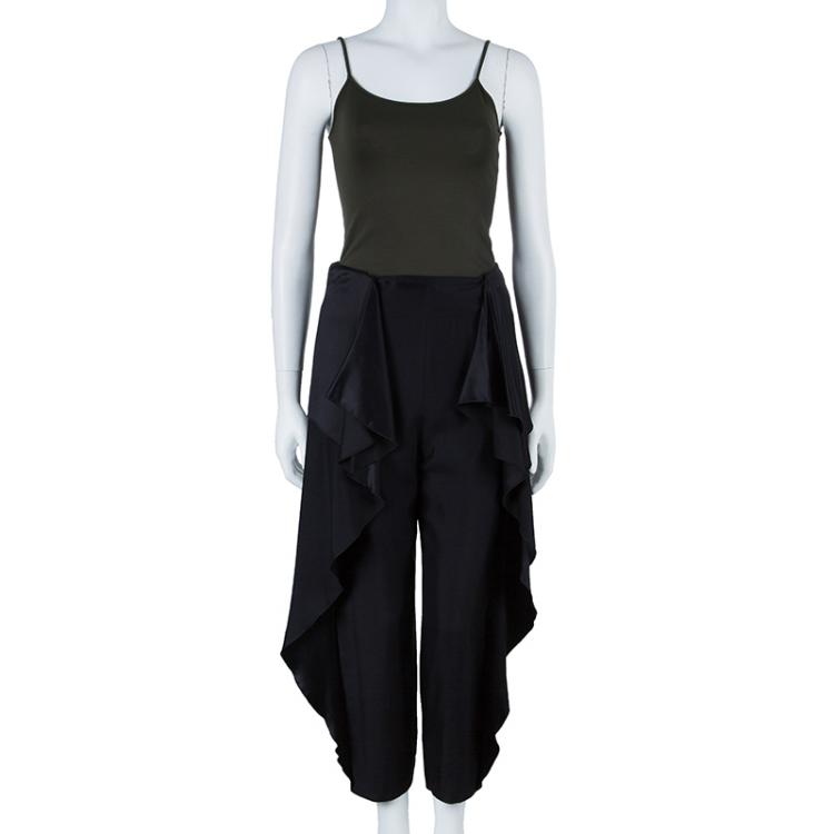 Pre Owned Stella McCartney Black Silk Trouser S 