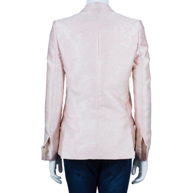مملوكة مسبقًا Stella McCartney Pink Brocade Blazer S