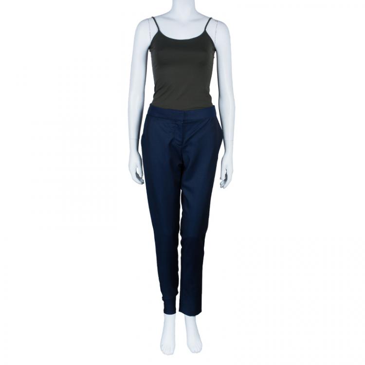 Pre Owned Stella McCartney Blue Tapered Trousers M