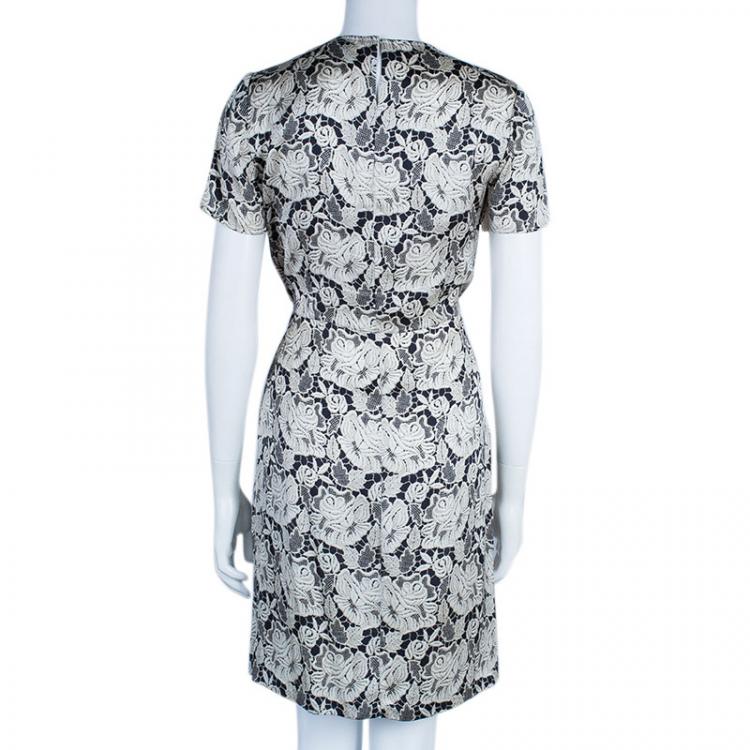 Pre Owned Stella McCartney Floral Print Silk Dress S