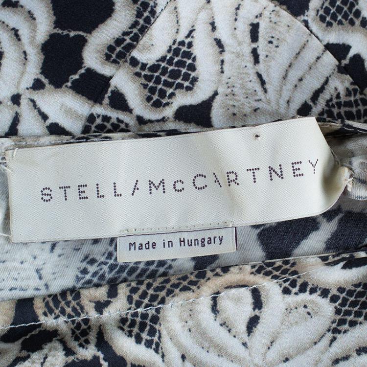 Pre Owned Stella McCartney Floral Print Silk Dress S