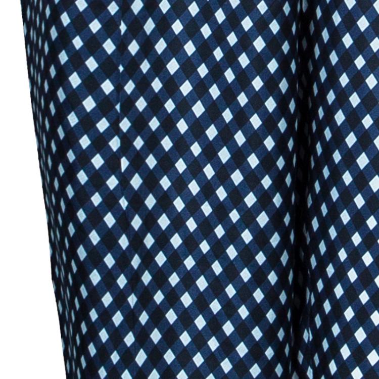 Pre Owned Stella McCartney Printed Wide Leg Silk Trousers M