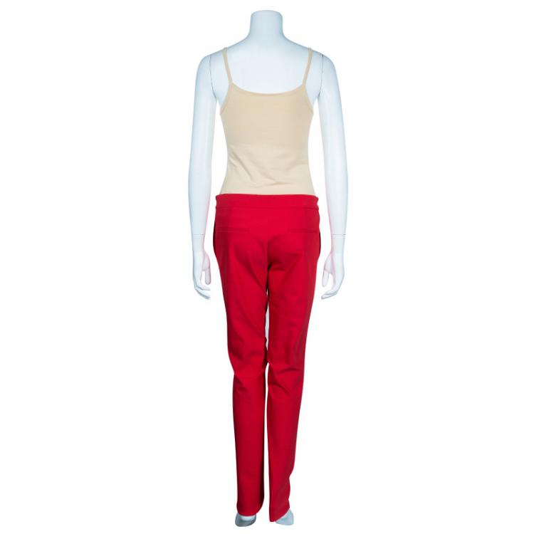 Pre Owned Stella McCartney Red Tailored Trousers M