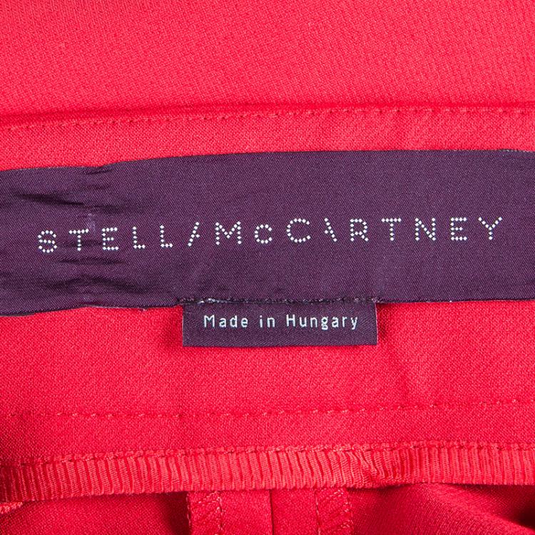 Pre Owned Stella McCartney Red Tailored Trousers M