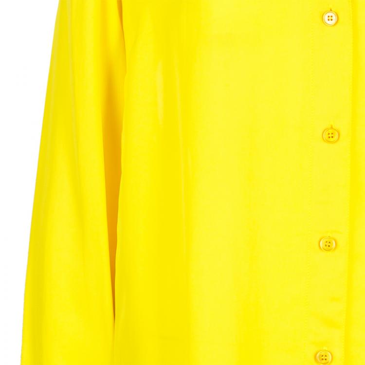 Pre Owned Stella McCartney Canary Yellow Button Down Blouse M