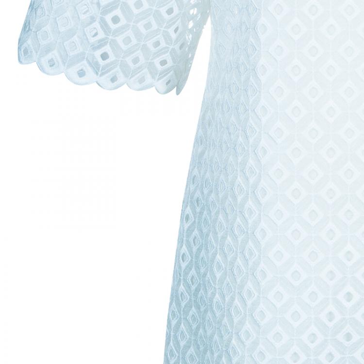 Pre Owned Stella McCartney White Cut Out Embroidered Top M
