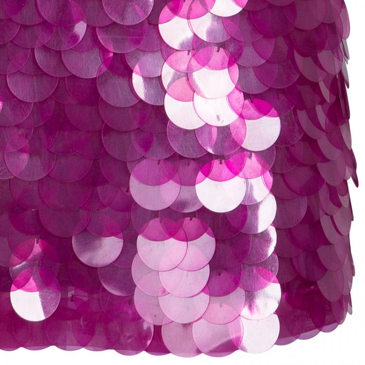 Pre Owned Stella McCartney Pink Sequin Embellished Mini Skirt M