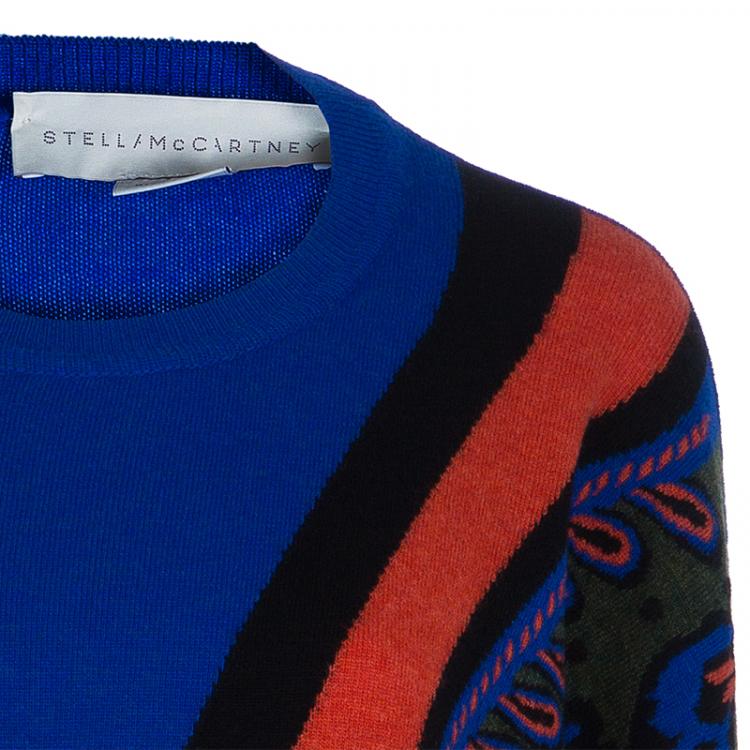 Pre Owned Stella McCartney Green Printed Wool Sweater L