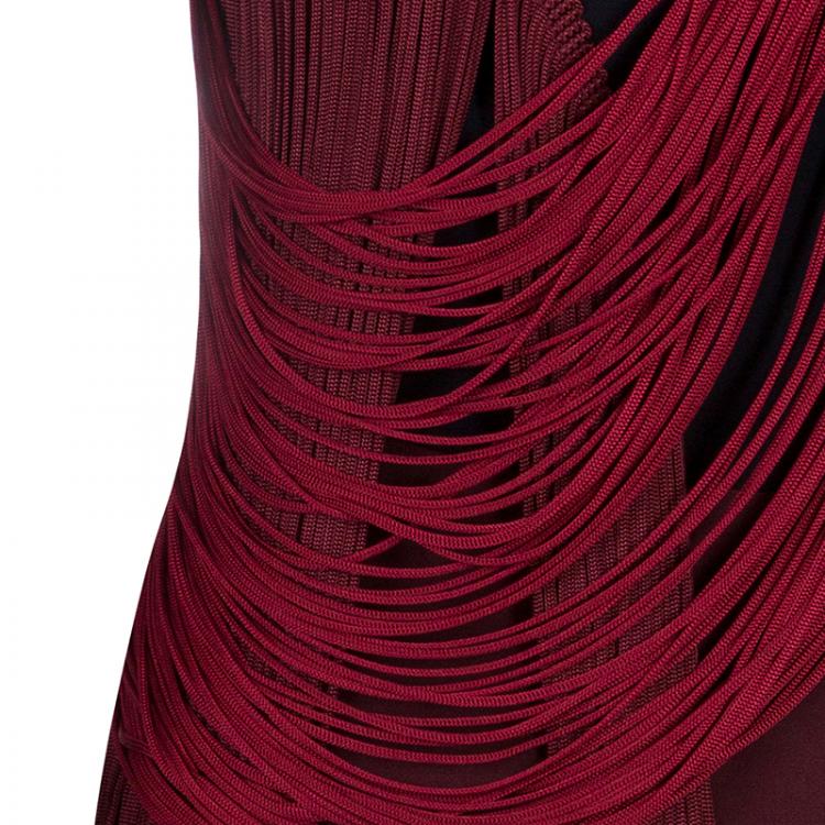 Pre Owned Stella McCartney Ombre Fringed Dress M