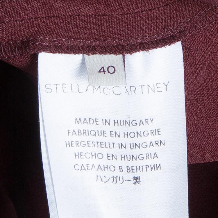 Pre Owned Stella McCartney Burgundy Jogger Trousers S