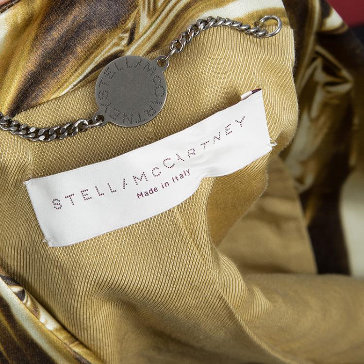 Pre Owned Stella McCartney Gold Print Blazer XS