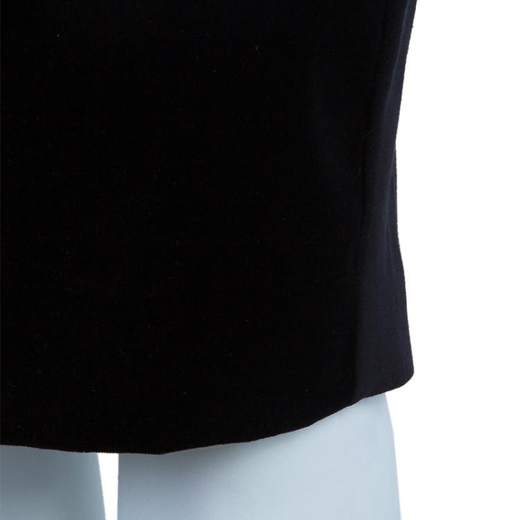 Pre Owned Stella McCartney Black Velvet Paneled Pencil Skirt S