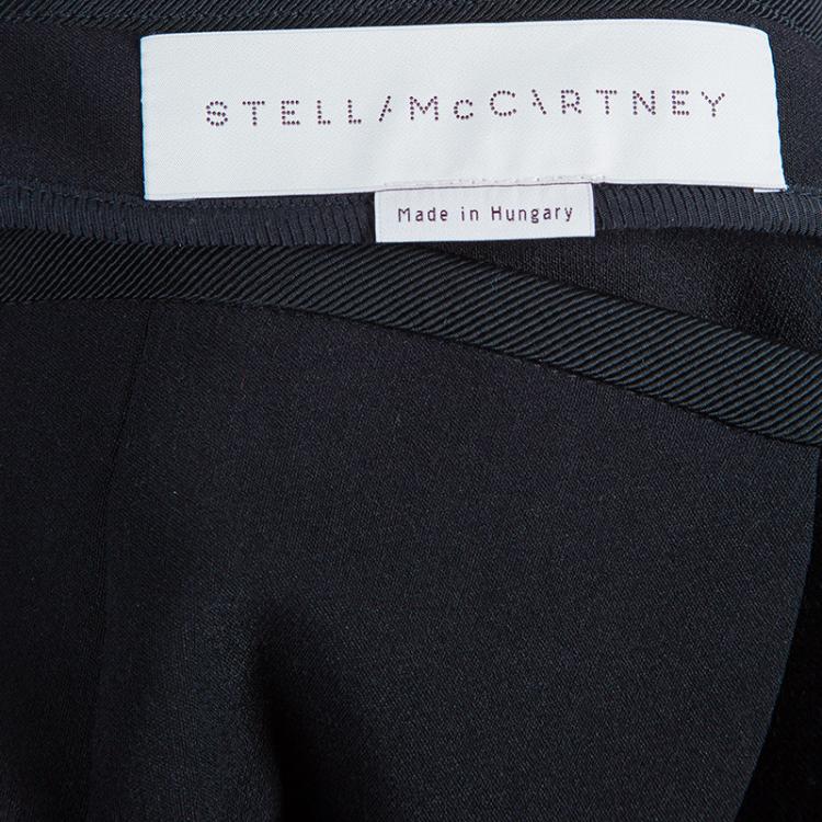 Pre Owned Stella McCartney Black Velvet Paneled Pencil Skirt S
