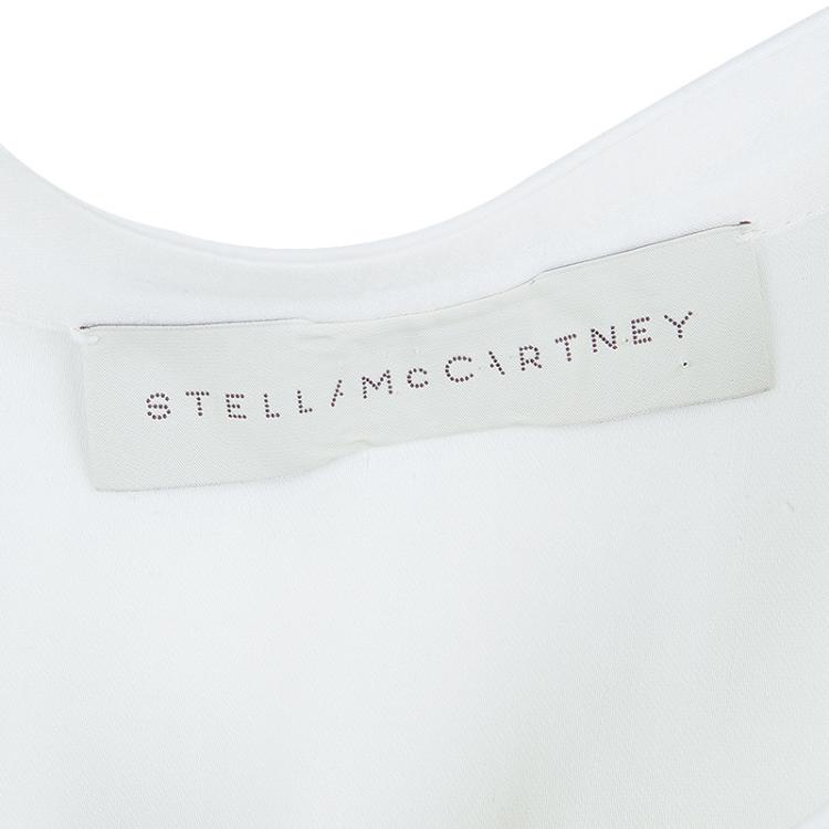 Pre Owned Stella McCartney Cream Long Sleeve Blouse M