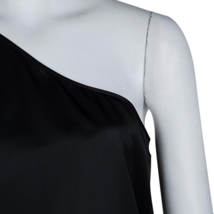 Pre Owned Stella McCartney Black One Shoulder Dress M