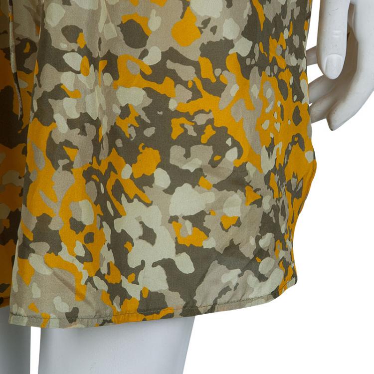 Pre Owned Stella McCartney Multicolor Floral Printed Silk Waist Tie Detail Dress S