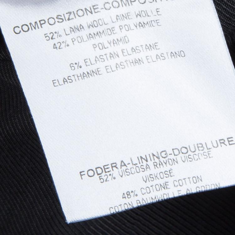 Pre Owned Stella McCartney Black Satin Lapel Detail Blazer M