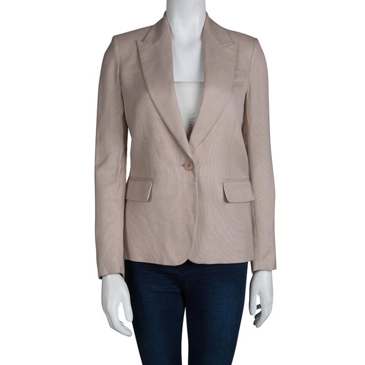 Pre Owned Stella Mc Cartney Beige Tailored Blazer S