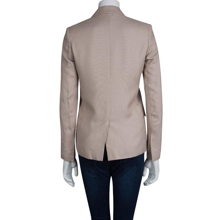 Pre Owned Stella Mc Cartney Beige Tailored Blazer S