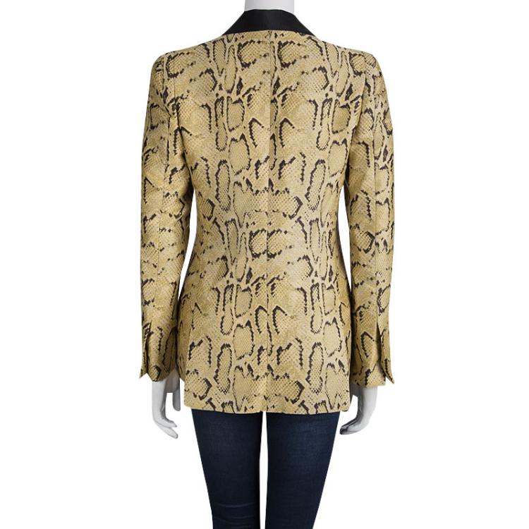 Pre Owned Stella McCartney Clarette Reptile Print Jacket M