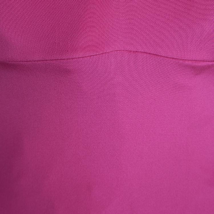 Pre Owned Stella McCartney Pink Silk Strapless Reese Gown L