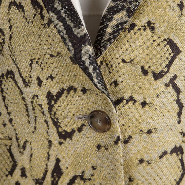 Pre Owned Stella McCartney Clarette Reptile Print Jacket S