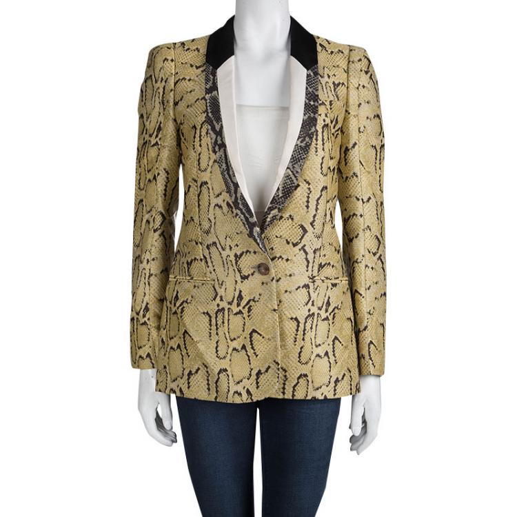 مملوكة مسبقًا Stella McCartney Clarette Reptile Print Jacket M