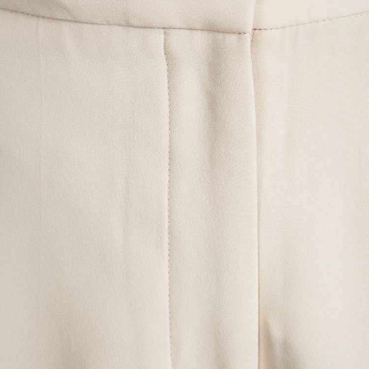 Pre Owned Stella McCartney Beige Satin Side Panel Detail Tailored Trousers M