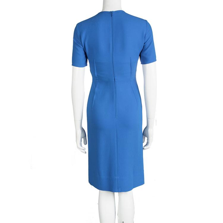 Pre Owned Stella McCartney Blue Short Sleeve Sheath Dress XS