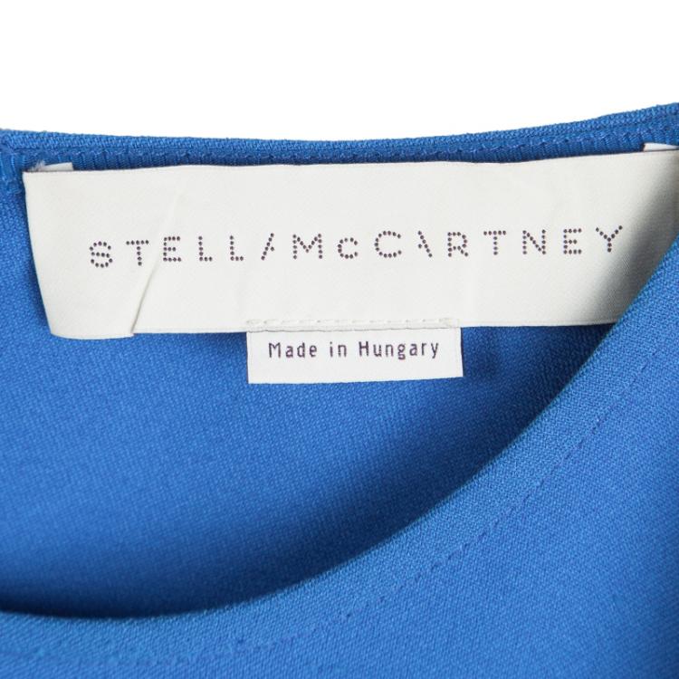 Pre Owned Stella McCartney Blue Short Sleeve Sheath Dress XS