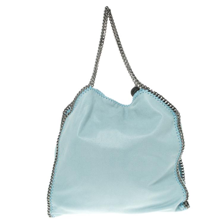 Pre Owned Stella McCartney Powdered Blue Faux Leather Falabella Tote