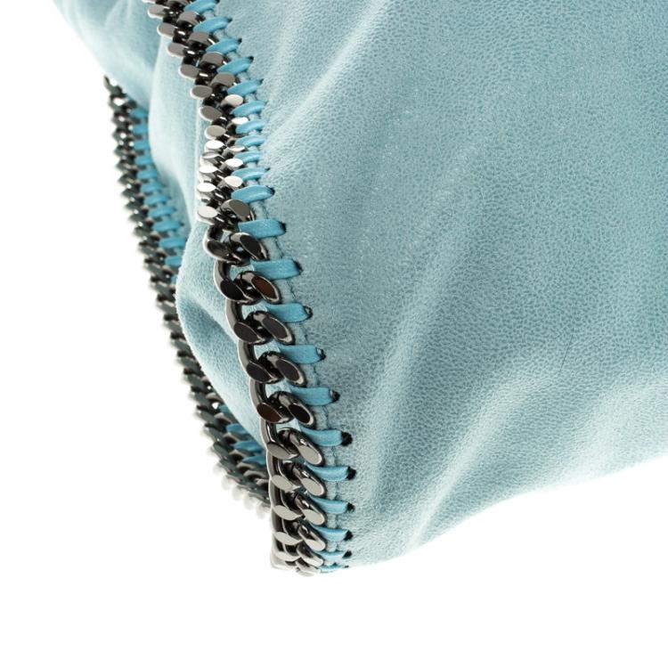 Pre Owned Stella McCartney Powdered Blue Faux Leather Falabella Tote