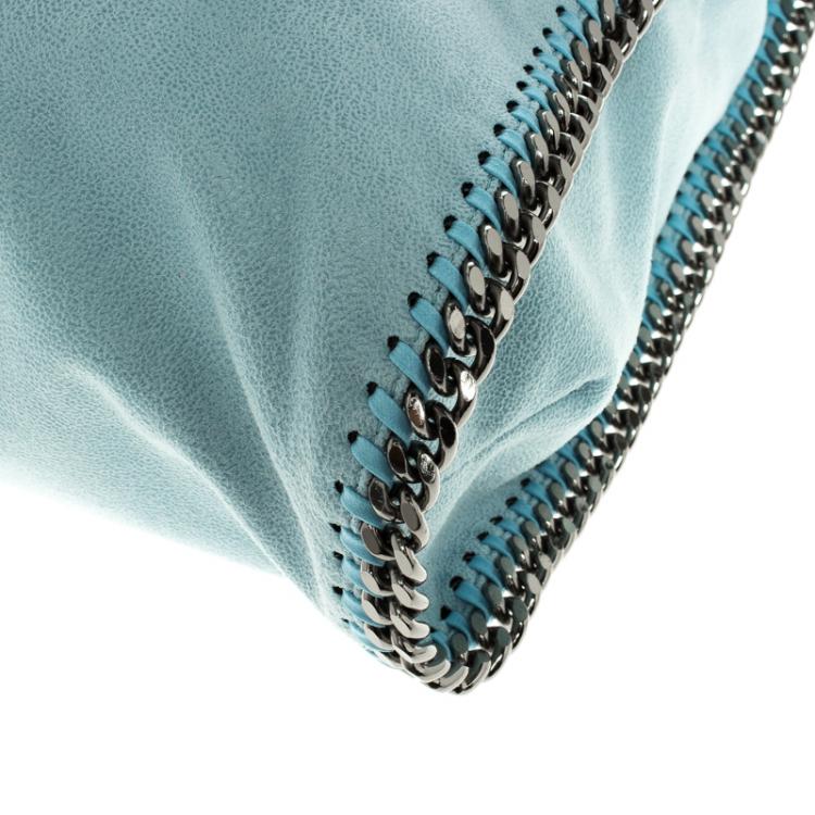 Pre Owned Stella McCartney Powdered Blue Faux Leather Falabella Tote