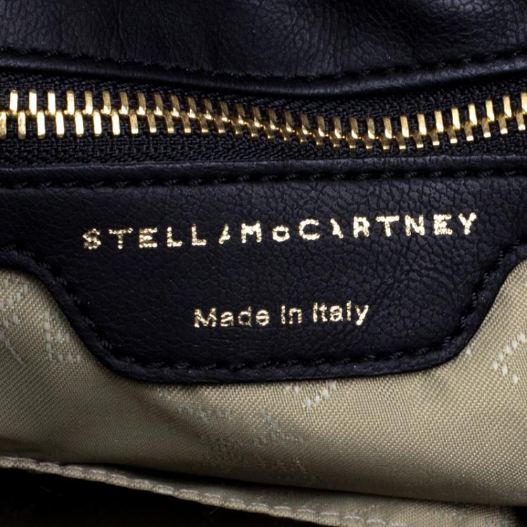 Pre Owned Stella McCartney Black Leather Shopper Tote