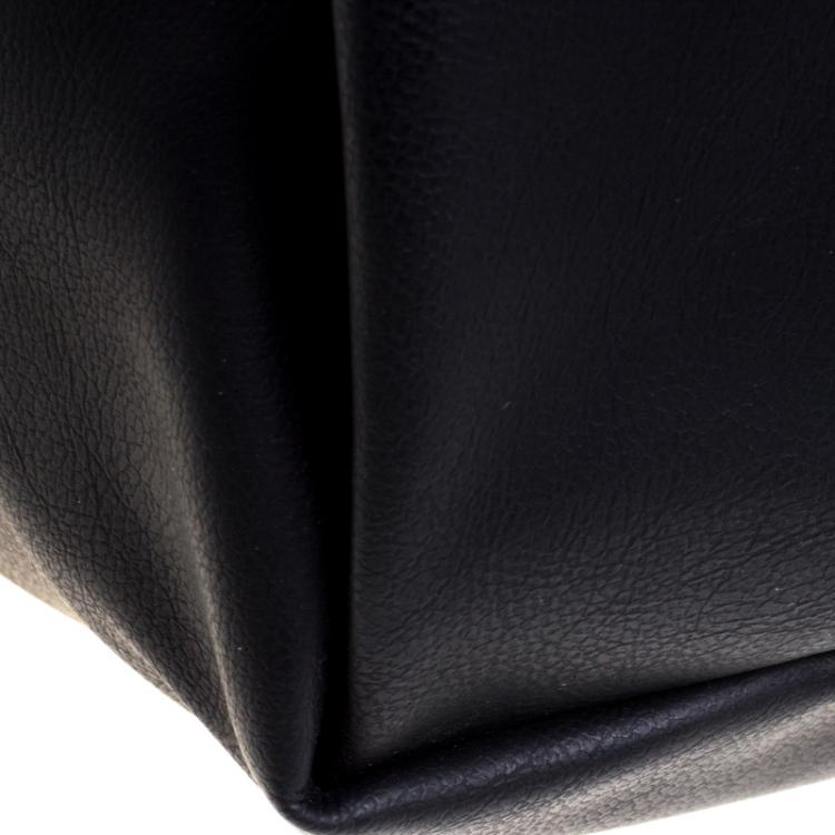 Pre Owned Stella McCartney Black Leather Shopper Tote