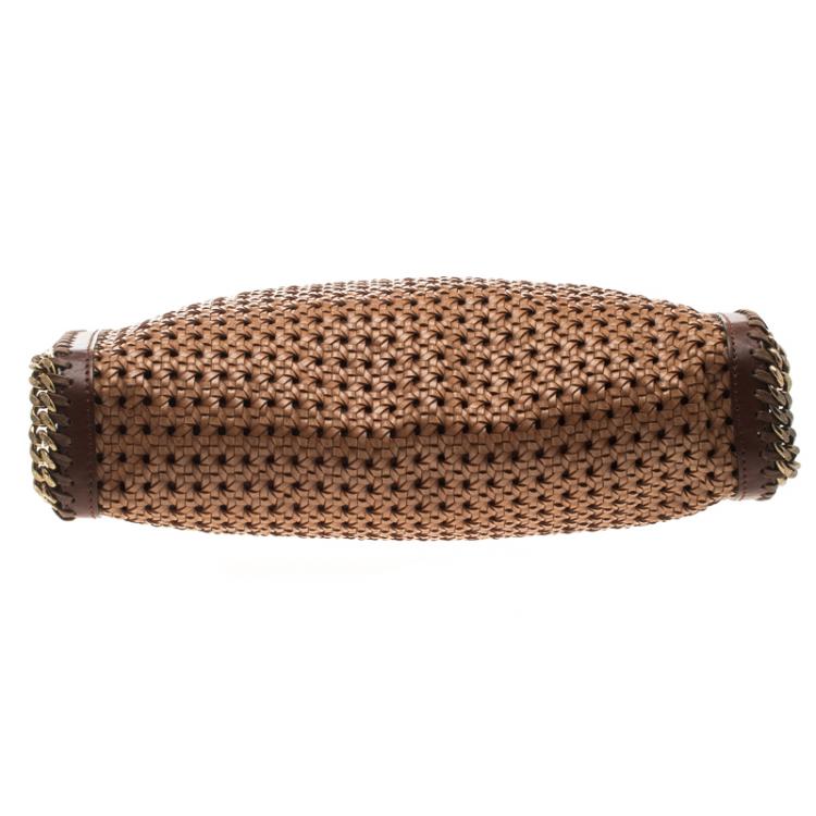 Pre Owned Stella McCartney Brown Wicker Faux Leather Small Falabella Bag