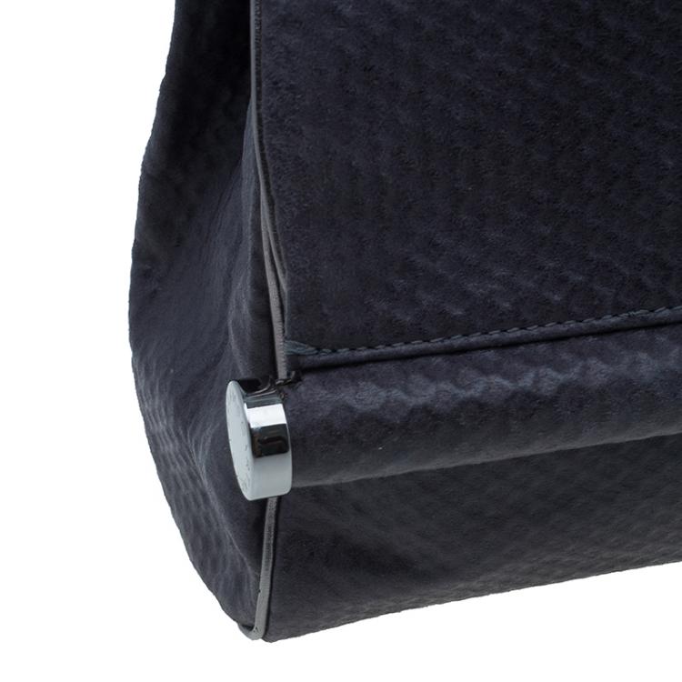Pre Owned Stella McCartney Gray Leather Graphite Vegan Chain Shoulder Bag