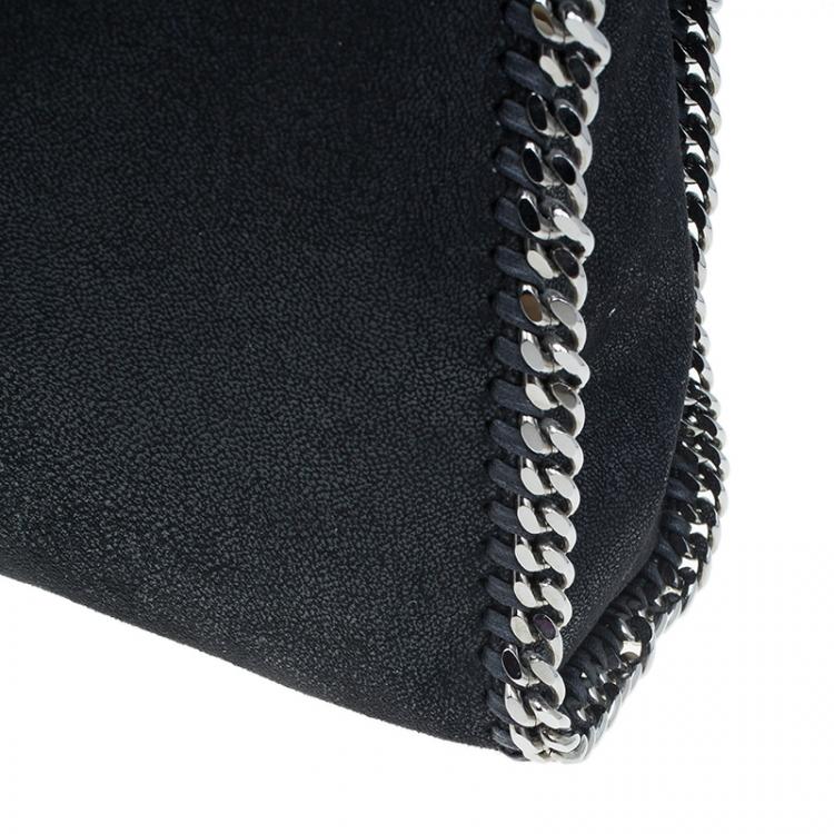 Pre Owned Stella McCartney Black Faux Suede Falabella Shoulder Bag