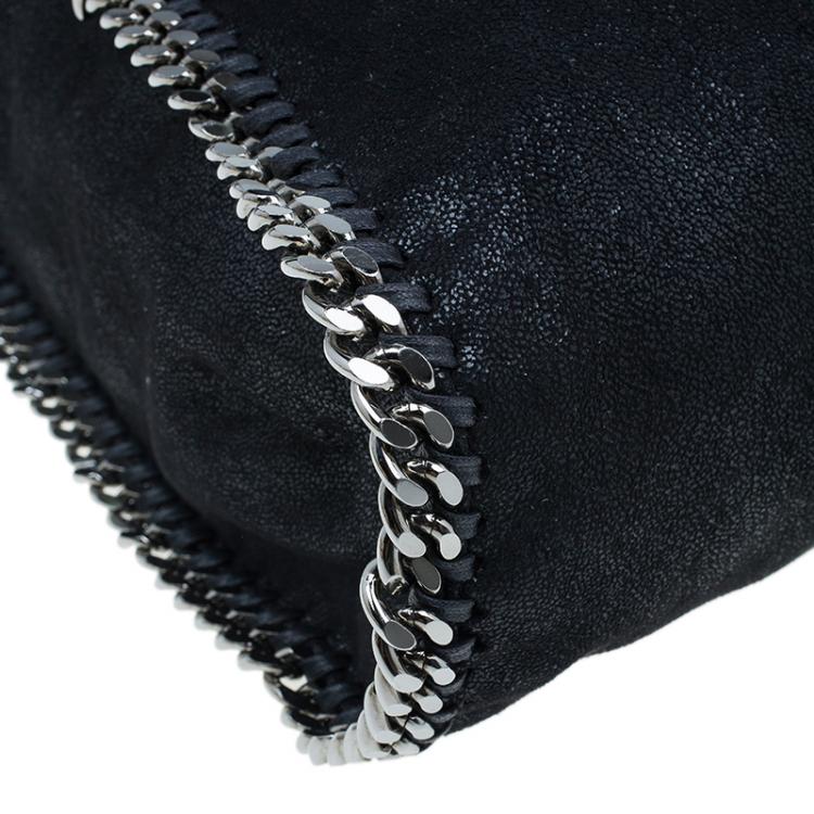 Pre Owned Stella McCartney Black Faux Suede Falabella Shoulder Bag