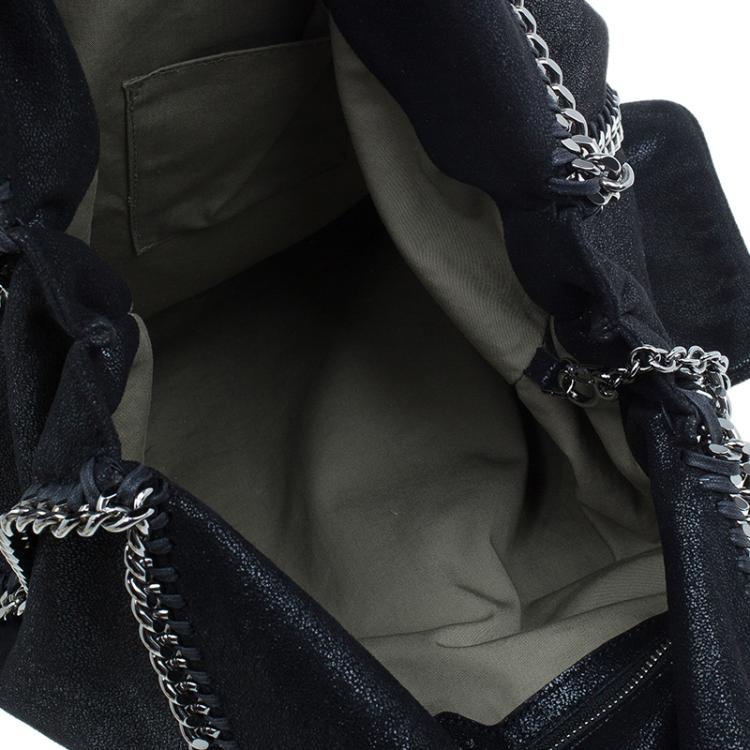 Pre Owned Stella McCartney Black Faux Suede Falabella Shoulder Bag