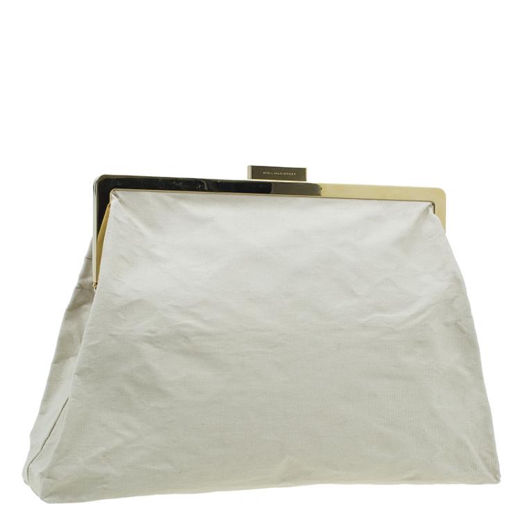 Pre Owned Stella McCartney Beige Canvas Oversized Daisy Clutch