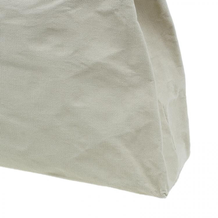 Pre Owned Stella McCartney Beige Canvas Oversized Daisy Clutch