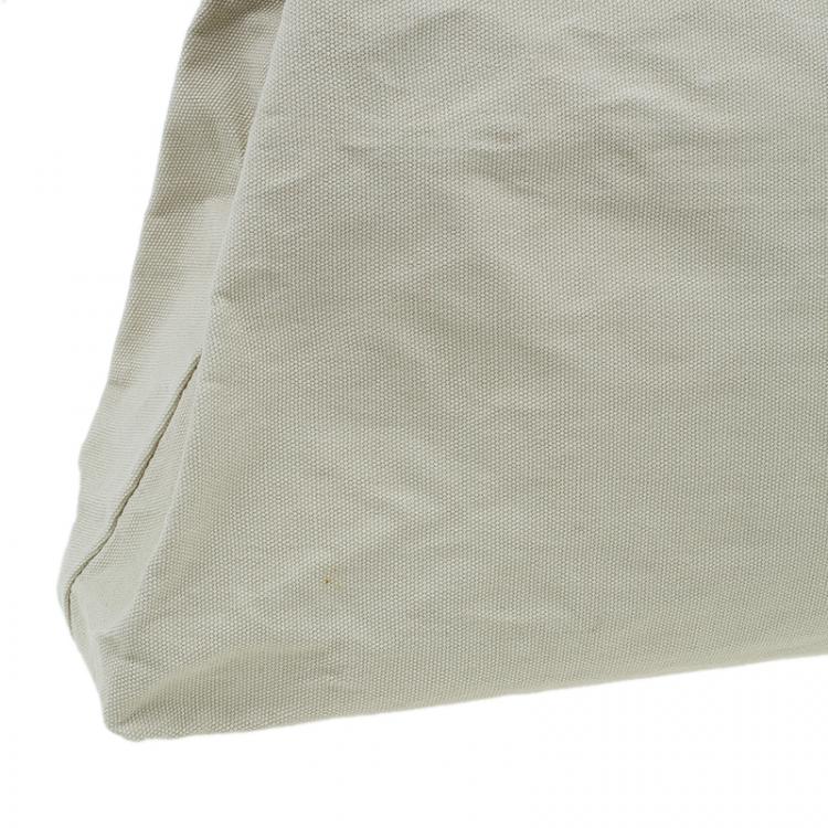 Pre Owned Stella McCartney Beige Canvas Oversized Daisy Clutch