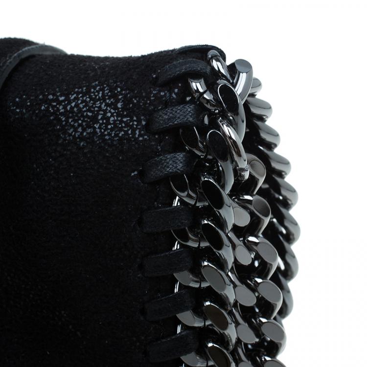 Pre Owned Stella McCartney Black Falabella Shaggy Deer Messenger Bag