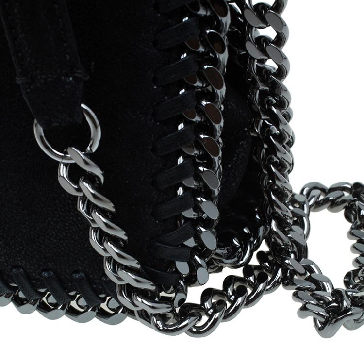 Pre Owned Stella McCartney Black Falabella Shaggy Deer Messenger Bag